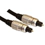 HQ 1M Gold Pins with Metal Case TOS Digital Optical TOSlink Cable SPDIF by Cable Mountain