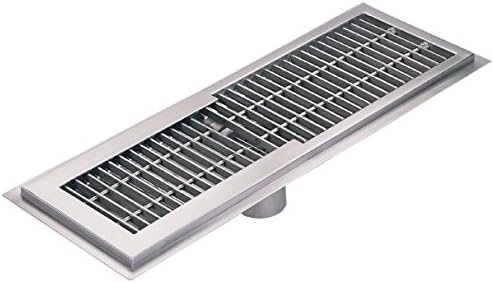 IMC Teddy SEC-SFT-2448-SG Security Shallow Floor Trough with Drain and Security Subway Grating, 24" W x 48" L x 2" D