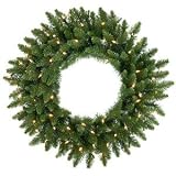 Vickerman 17285 - 24 Camdon Fir Wreath 45Led Frost WmWht A861025LED 24 Inch Christmas Wreath
