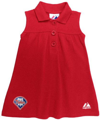 MLB Philadelphia Phillies Toddler Goods My Favorite Logo Sleeveless Dress By Majestic (ATH R, 2T) at Amazon.com