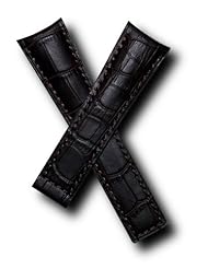 Brown Alligator-style leather strap to fit TAG Heuer Grand Carrera models listed below