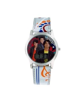 Disney Jonas Brothers Kids' Silver Strap with Silver Case Character Dial Digital Watch #41553B