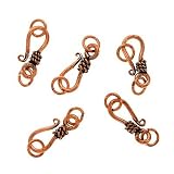 Bali Copper Sleek Rope Hook And Eye Clasps 22MM (5)