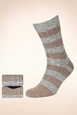 2 Pairs of North Coast Cotton Rich Block Striped Socks [T10-8613-S]