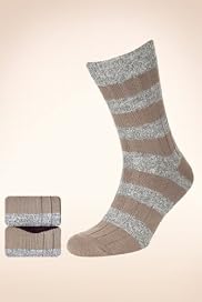 2 Pairs of North Coast Cotton Rich Block Striped Socks [T10-8613-S]