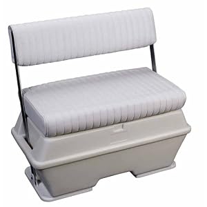 Moeller Deluxe Permanent Mount Swing Back Cooler or Livewell Boat Seat (72-Quart, 37 x 18.5 x 34.5) Capacity by