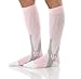 Mojo - Compression Socks for Women and Men 20-30mmHg Knee High - Opaque Compression Stockings for Bariatric Recovery, Lymphedema, Swelling - Pink, Small - A602