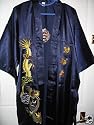 Quality Hand-embroidered Japanese Satin Silk Dressing Gown/ robe/kimono
