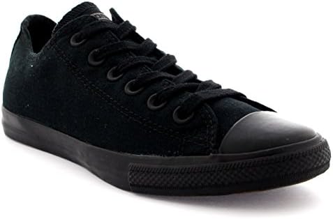 Mens Converse Lean Ox Chuck Taylor All Star Original Canvas Sneakers - Black/Black - 8