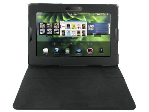 Black PU Leather Case Cover for RIM Blackberry Playbook Tablet PC