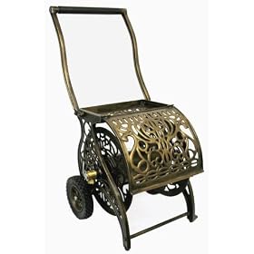 Liberty Garden Products Decorative Non-Rust Cast Aluminum 2-Wheeled Garden Hose Reel Cart... by Liberty Garden Products