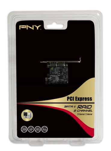 PNY P-DSA2-PCIE-RF 2-Channel SATA II Raid PCIe Card