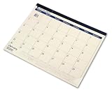 AT-A-GLANCE SK2517 Fashion Color Monthly Nonrefillable Desk Pad Calendar, 22 X 17, Blue, Carton of 12