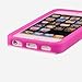 eFuture Hot Pink 3D Sculpture Rose Flower Silicone Soft Case Cover fit for the new Iphone5 5G + eFuture's nice Keyring