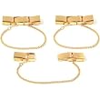 3 Ladies Watch Band Clasps Gold +Safety Chains Buckle