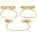 3 Ladies Watch Band Clasps Gold +Safety Chains Buckle