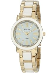 Armitron NOW Womens 753877WTGP Gold-Tone and White Ceramic Dress Watch