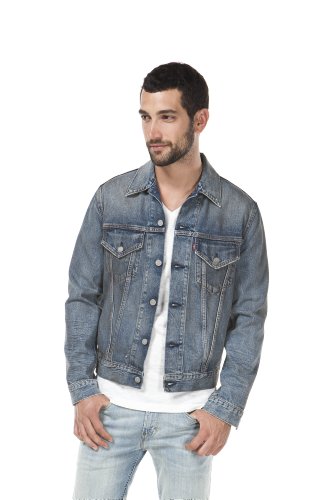 Levi\'s Herren Jacke 725300063, Gr. 52 (L) Blau (Dusty Blue) Preisvergleich