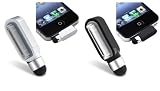 2in1 Combo (Black , Silver) Stylus w/ Dust Cap For Apple iPhone 4 / 4S / iPod touch / iPad