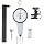 Mitutoyo 513-282GT Dial Test Indicator, Full Set, Parallel Type, 0.375" Stem Dia., White Dial, 0-15-0 Reading, 1.575" Dial Dia., 0-0.03" Range, 0.0005" Graduation, +/-0.0005" Accuracy