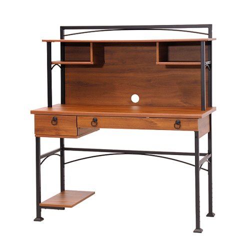 Kitchen: Antigua Computer Desk with Hutch   Colonial Maple