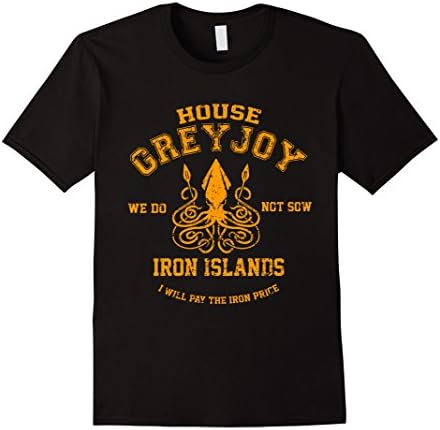 Men's house greyjoy shirt XL Black