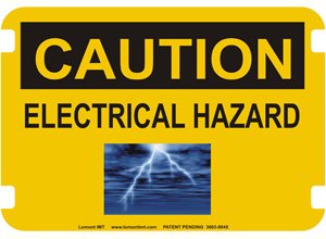 10 x 14 Photo Realistic Caution Signs- Electrical Hazard