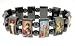 Magnetic Hematite Tanker Bracelet - Photos of Christian Icons.