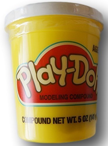 white play doh single can