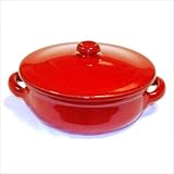 Terracotta 1.5-Quart Two Handle Saucepan with Lid in Red Heat Diffuser: None Terracotta 1.5-Quart Two Handle Saucepan with Lid in Red Heat Diffuser: None