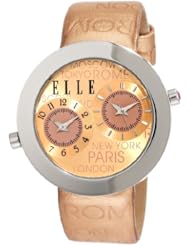 ELLETIME Womens EL20033S07C Dual Time Rose Gold City Strap Watch