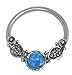 White Imitation Opal Captive Ring-20g-18g-16g-14g Cartilage Earring-Nipple Ring-Tragus-Septum Jewelry
