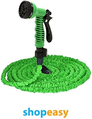 Easy to Use Expandable Hose By ShopEasy: Practical &amp; Convenient Garden Water Hose With Bonus Sprayer With 7 Watering Modes - Heavy Duty But Incredibly Lightweight(1.2lbs), No Kink, Flexible