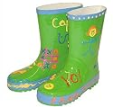 paint your own funky green wellies size: 10-11