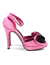 Peeptoe-Pumps SATIN FLOWER dusty pink