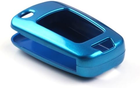 Flip Paint Metallic Remote Key Fob Case Shell Cover Key Fob Skin Covers replacement for GMC Buick Lacrosse Verano Regal Chevrolet (Blue)