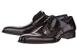 MEZLAN "TURIN" GENUINE EEL AND POLISHED CORDOVAN LEATHER SHOES