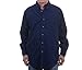 Club Room Navy Mens Large Brushed Corduroy Button-Front Shirt Blue L