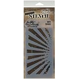 Stampers Anonymous Tim Holtz Layered Stencil, 4.125 by 8.5-Inch, Rays