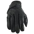 Leather Gloves - Mens Leather Motorcycle Gloves with Straps Unlined GL315