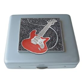 Electric Guitar Mirror Pill Box
