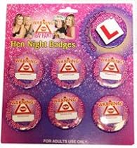7 piece Hen Night Badge set