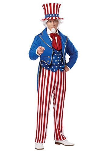 California Costumes Men's Uncle Sam Adult, Red/Blue/White, Medium