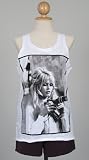 BRIGITTE BARDOT Model Singer Actress Superstar Free Size 100% Cotton New White Women Lady Celebrity Top Tank Singlet Vest
