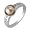 1.65cttw Natural White Round (SI-Clarity GH-Color) Diamonds and Fresh Water Culture Pearl Ring in 14K White Gold.size 4.5