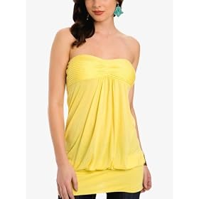GUESS by Marciano Delma Pintuck Strapless Tunic