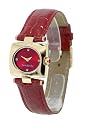Betty Barclay PVD Gold Ladies Red Leather Strap Watch