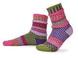 Solmate Mismatched Adult Cotton Socks, Made in USA, Tulip, S
