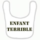 BABY BIB 1045 BLUE RIM ENFANT TERRIBLE QUALITY FUNNY BABY BIB by SIGNS 2 ALL