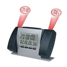 Dual Projector Alarm Clock Digital LCD with Thermometer